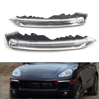 1 Pair Daytime Running Light Fog Light For Porsche Cayenne 958 2015-2018