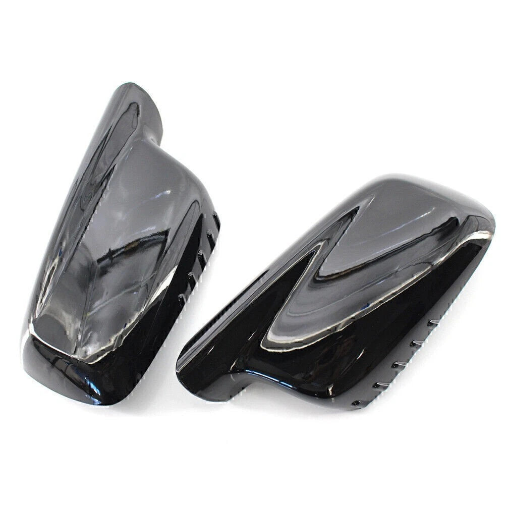 Pair Door Wing Side Mirror Cover Cap For BMW E46 E65 E66 330Ci 745i 750i 750Li