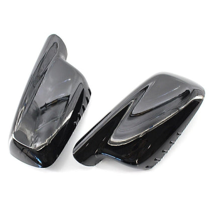 Pair Door Wing Side Mirror Cover Cap For BMW E46 E65 E66 330Ci 745i 750i 750Li
