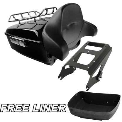 King Trunk Pad Mount Rack Fit For Harley Touring Electra Road Glide 2009-2013 12