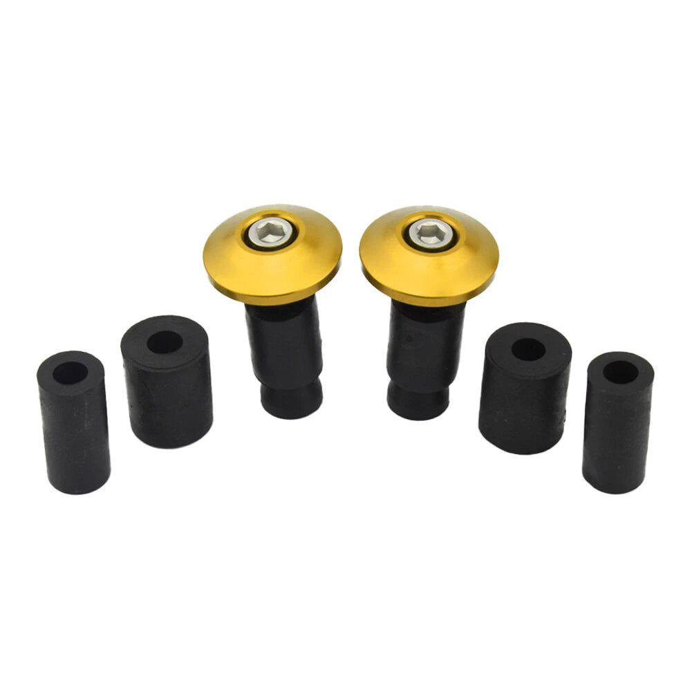 Motorcycle Dirt Bike 7/8'' 22MM Handle Bar End Handlebar Grips Cap Plugs Yellow