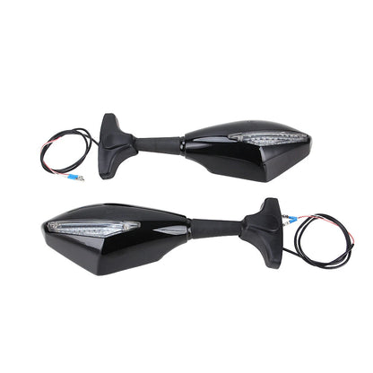 Motorcycle Rear View Side Mirror LED Turn Signal Light For Honda CBR650F 2014-16