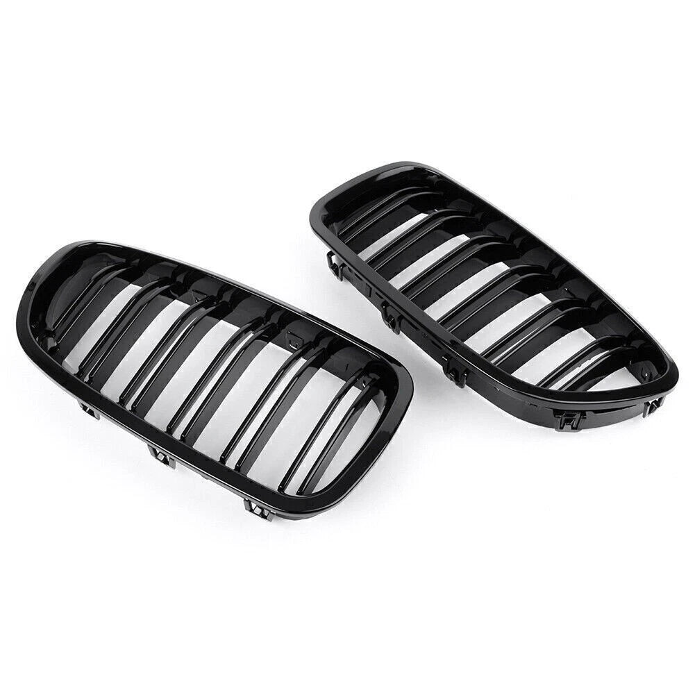 2x Front Grille Grill Kidney Gloss Black For BMW 5-Series F10 F11 M5 528i 530i