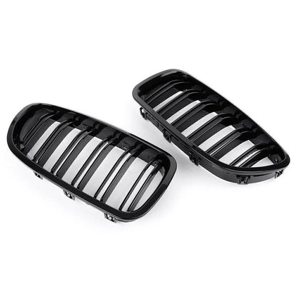 2x Front Grille Grill Kidney Gloss Black For BMW 5-Series F10 F11 M5 528i 530i
