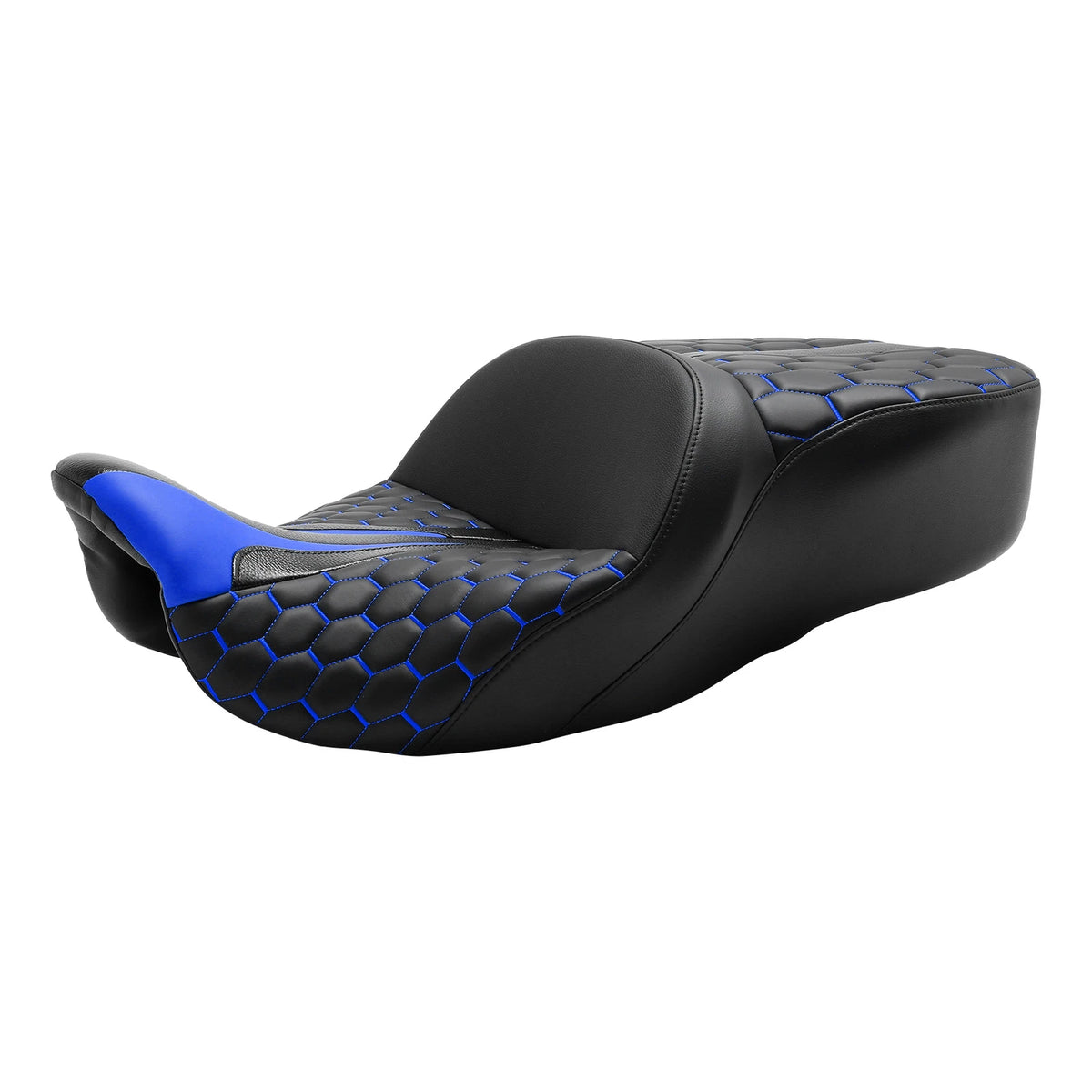 Driver Passenger Seat For Harley Touring Street Glide Road King 09-23 Black Blue