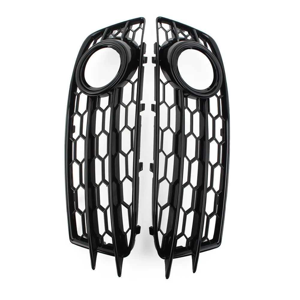 BK Front Bumper Honeycomb Mesh Fog Light Grille Cover Fit Audi A3 8P SLine 09-12