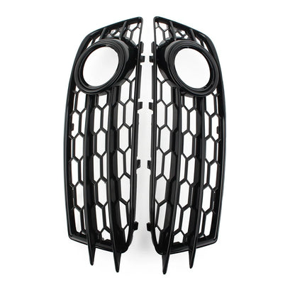 BK Front Bumper Honeycomb Mesh Fog Light Grille Cover Fit Audi A3 8P SLine 09-12