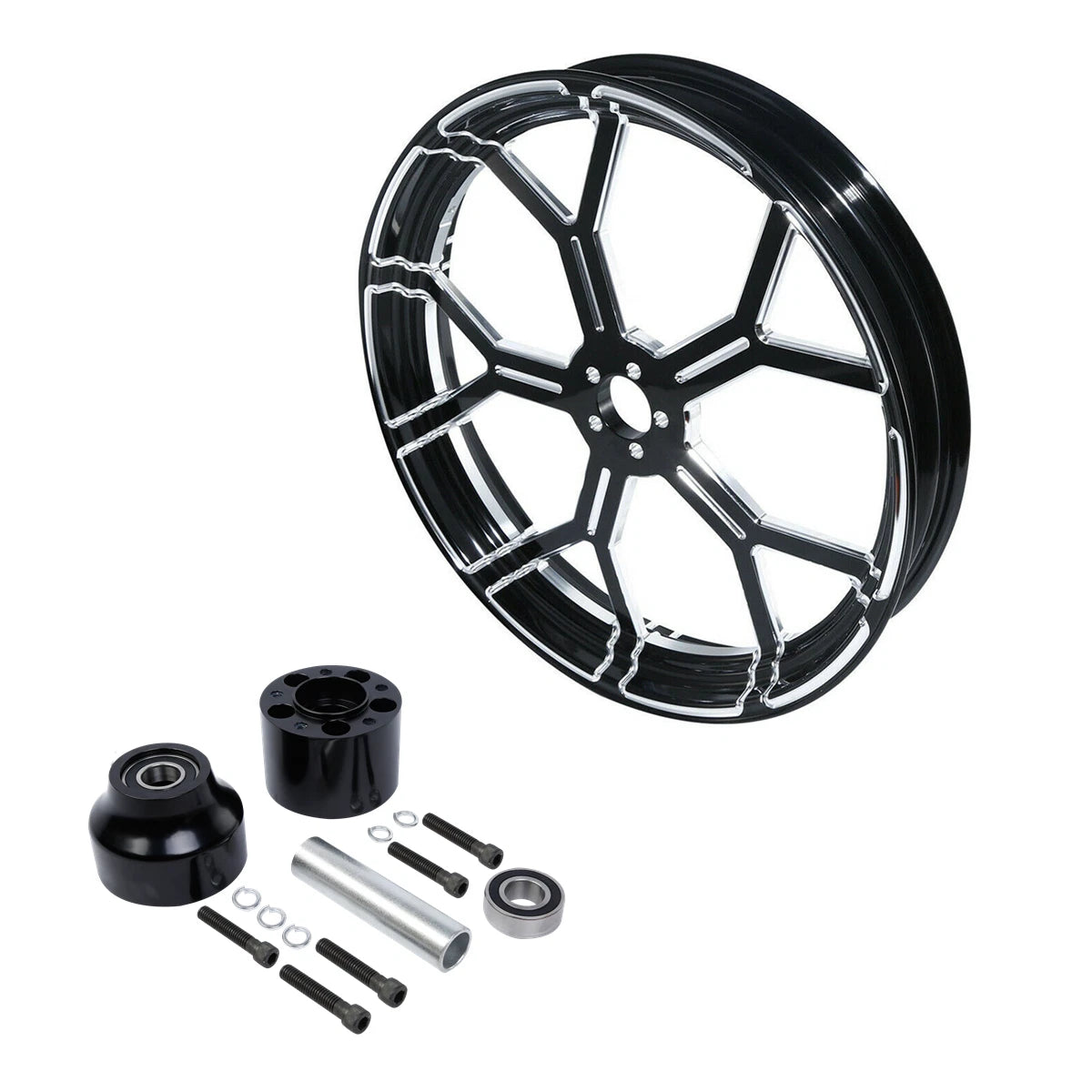 21" Wheel Rim Single Disc Hub &Front Fender Fit For Harley Road Glide King 08-13