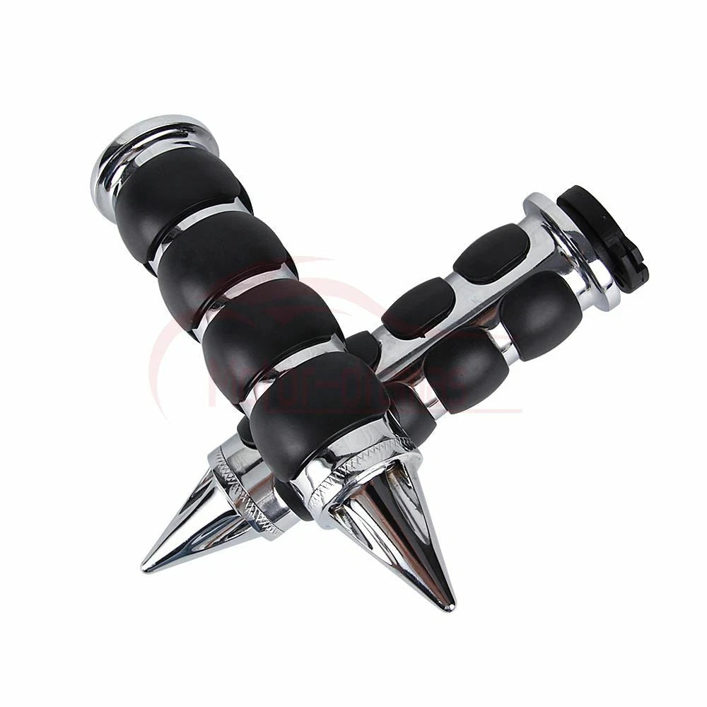 1" Chrome Motorcycle Handlebar Hand Grips Fit for Harley Chopper Bobber Cruiser