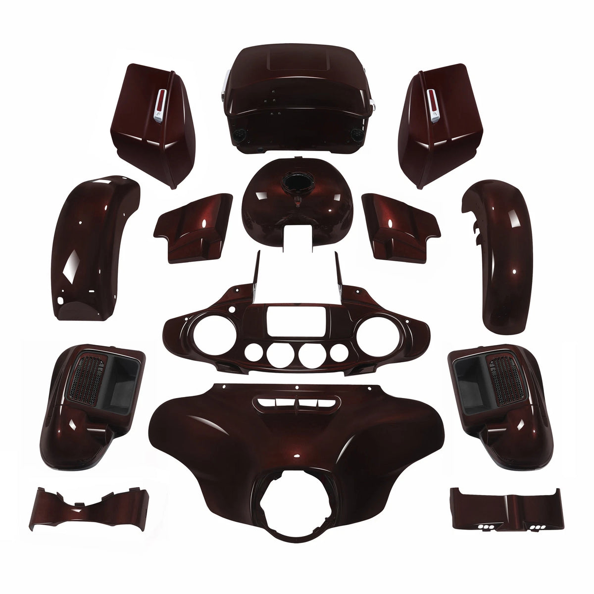 Fairings BodyWork Kit Fit For Harley Electra Glide 2014-Up 2021 Midnight Crimson