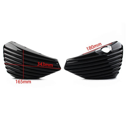 Left & Right Side Oil Tank Battery Cover Fit Harley Sportster XL883 XL1200 04-13