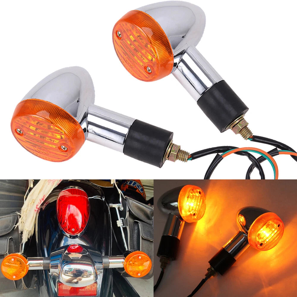 2pcs Motorcycle Turn Signal Blinker Indicator Lights For Yamaha Road Star XV1700