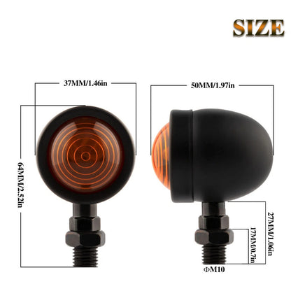 Motorcycle Bullet Turn Signal Lights Universal For Harley Honda Kawasaki Yamaha