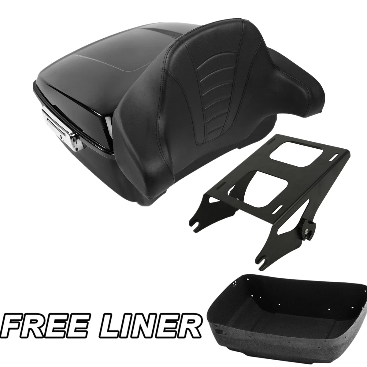 King Trunk Pad Mount Rack Fit For Harley Touring Electra Road Glide King 2014-26