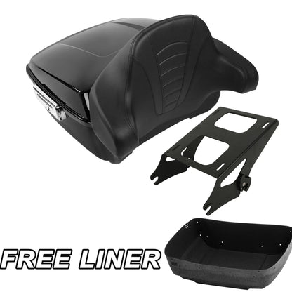 King Trunk Pad Mount Rack Fit For Harley Touring Electra Road Glide King 2014-26