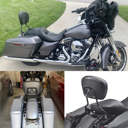 Detachable Backrest Pad Sissy Bar For Harley Touring Street Road Glide 2009-2023