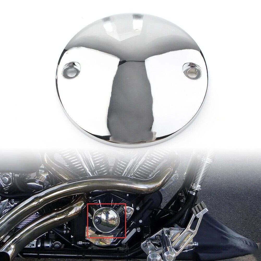 2 Hole Engine Derby Timer Timing Cover Fit For Harley Big Twin  Sportster Chrome