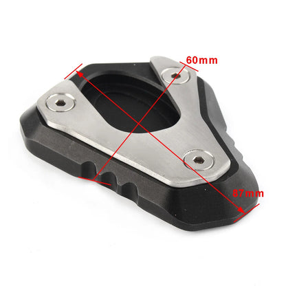 Side Kickstand Stand Extension Plate Pad For Kawasaki Z900 Z900RS 2017-23 Black