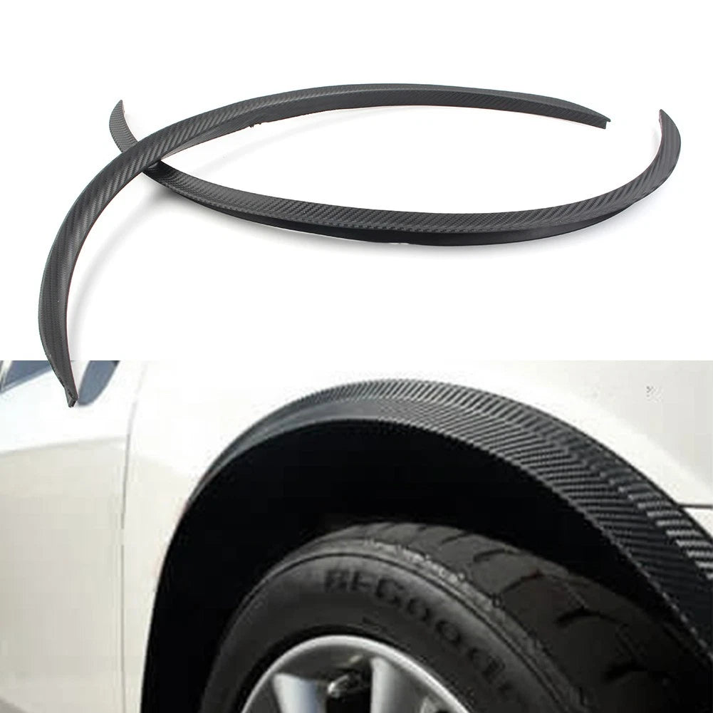 Carbon Fiber Car Wheel Eyebrow Arches Lips Fender Flares Protector Trim Cover