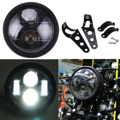 6.5'' Motorcycle LED Headlight With Bracket For Harley Bobber Cafe Racer Chopper