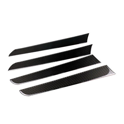 Interior Door Panel Cover Trim Sticker Carbon Fiber For Audi A4 B8 2009-16 4PCs