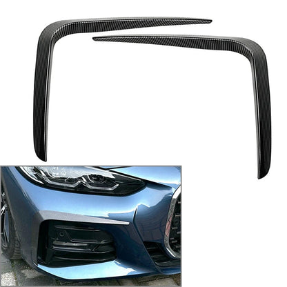 Carbon Black Front Bumper Lip Spoiler For BMW 4 Series G22 G23 M Sport 2020-2023