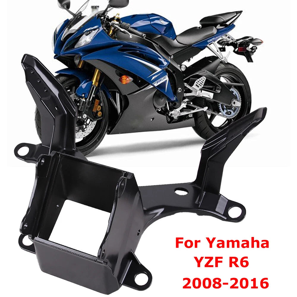 Black Upper Headlight Fairing Stay Bracket For Yamaha YZFR6 YZF R6 YZF-R6 08-16