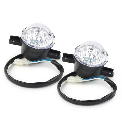 LED Headlight Lamp 3 wires For ATV Quad 110 125CC Taotao Coolster Gokart Pair US
