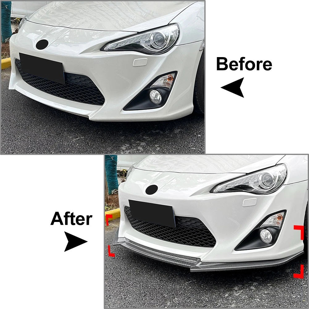 Front Bumper Splitter Spoiler Lip For Toyota 86 GT86 FT86 For Scion FR-S