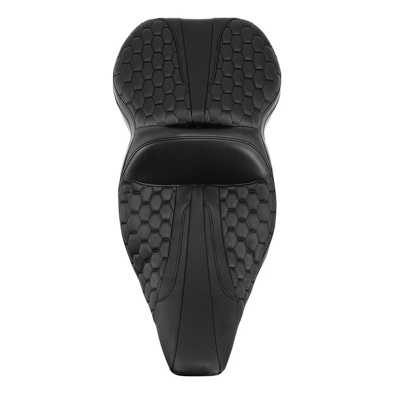 Gel Driver Passenger Seat Fit For Harley Touring Road Glide King 97-07 06 Black