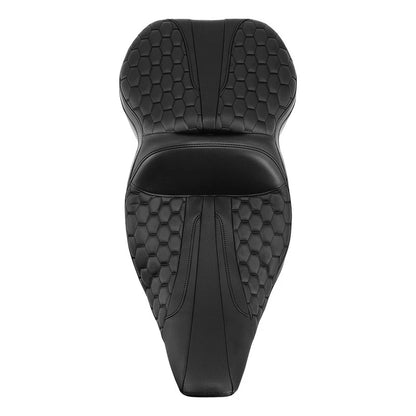 Gel Driver Passenger Seat Fit For Harley Touring Road Glide King 97-07 06 Black