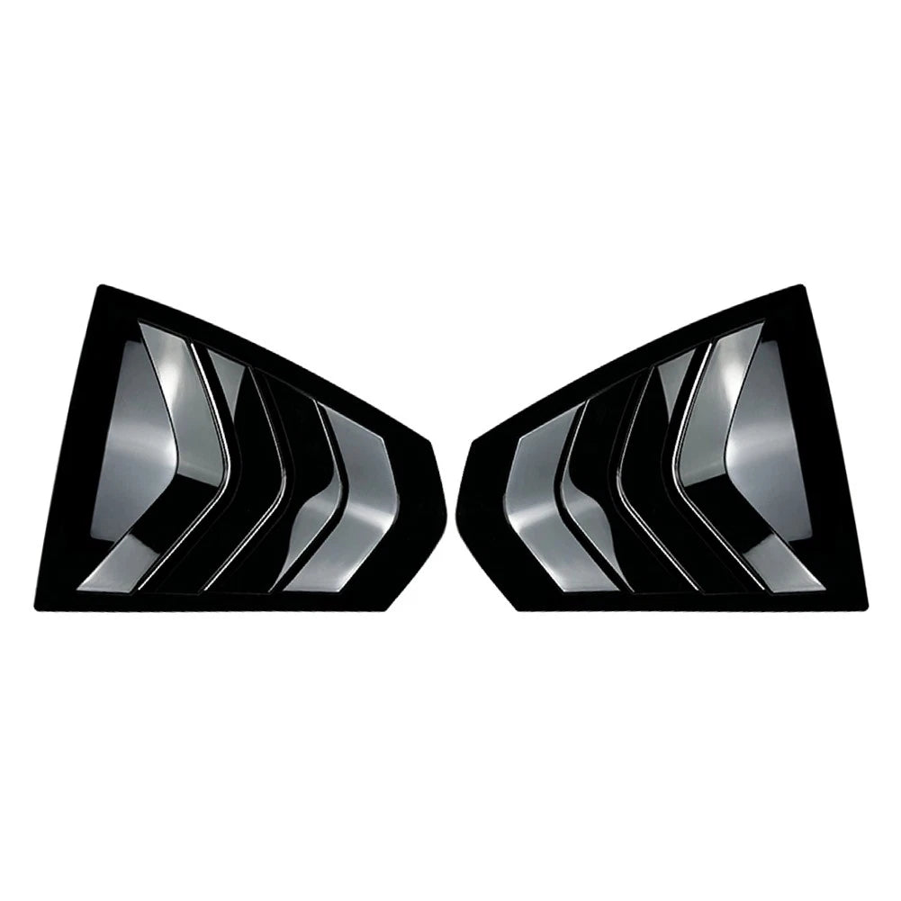 Glossy Black Rear Window Louver Shutter Cover Trim For BMW 3-Series G20 2019-23