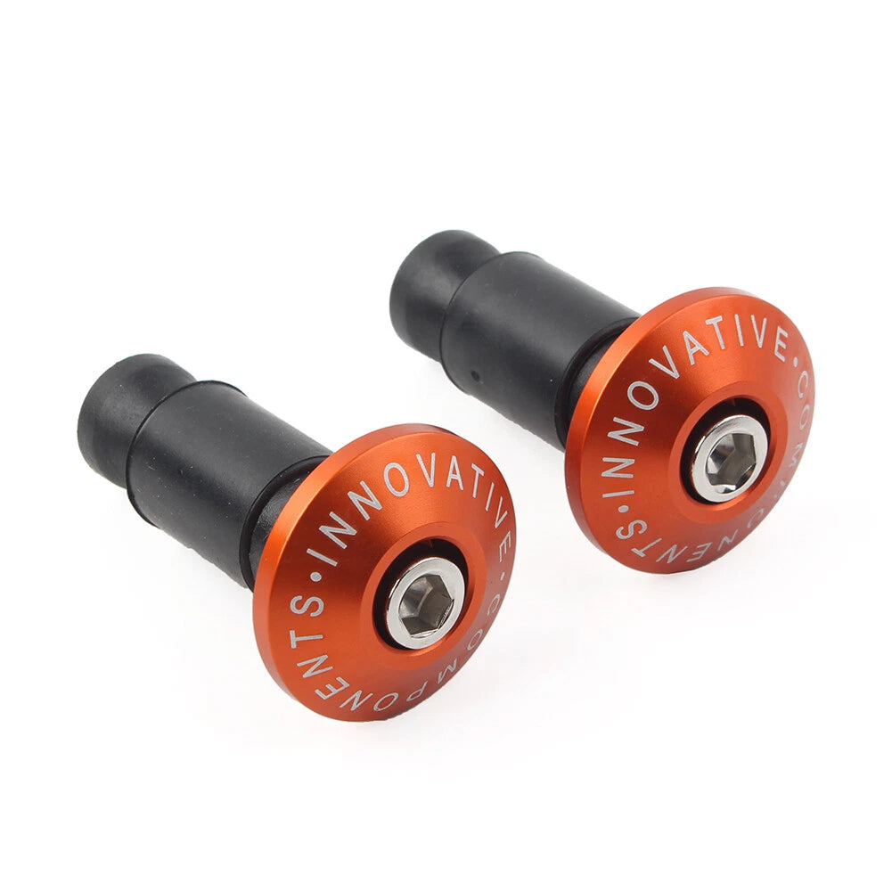 7/8'' Handle Bar End Weight Orange Handlebar Hand Grip Cap Plug For Dirt Bike US