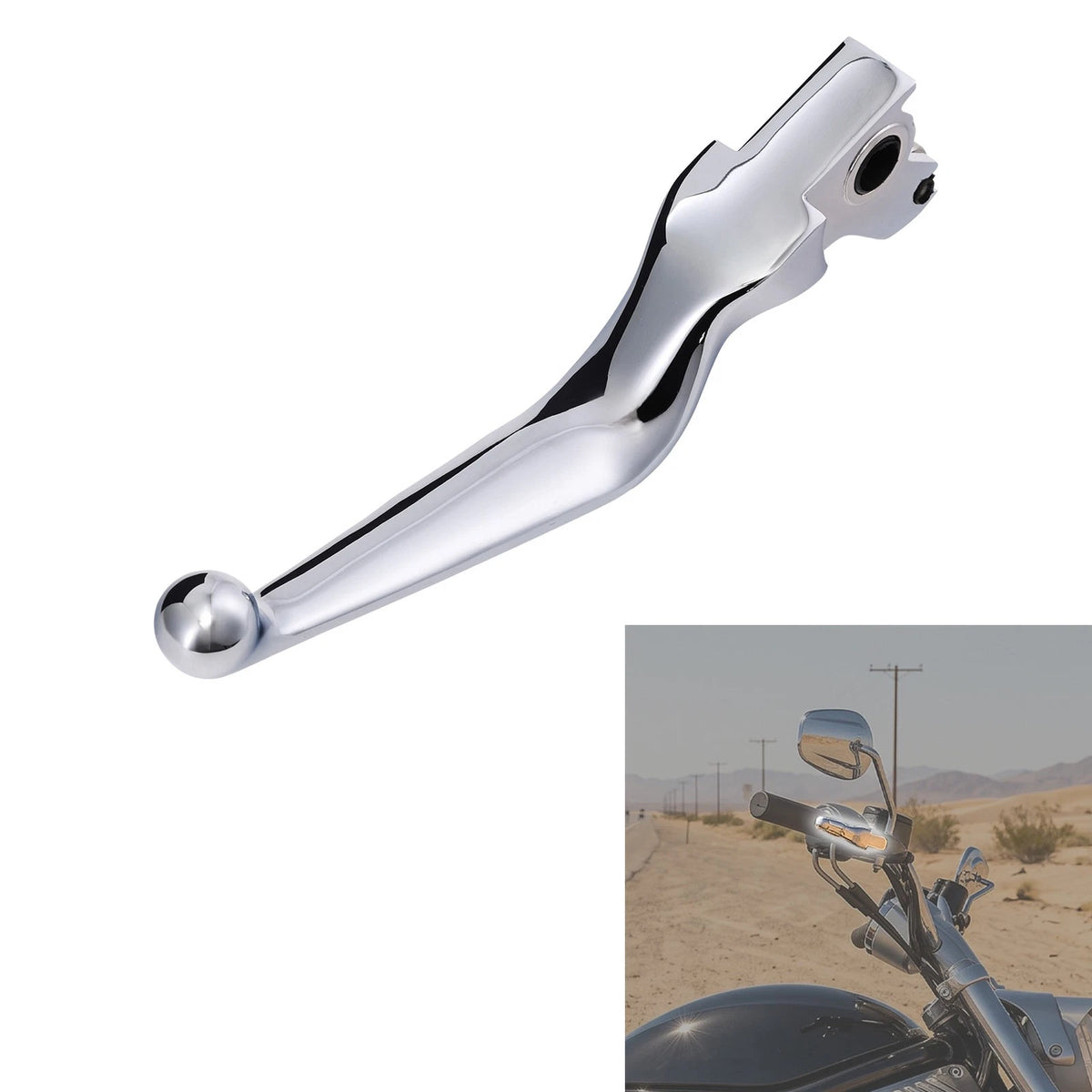 Chrome Left Wide Blade Hand Clutch Lever For Harley -Rod V Rod 2002-05 03 04 US