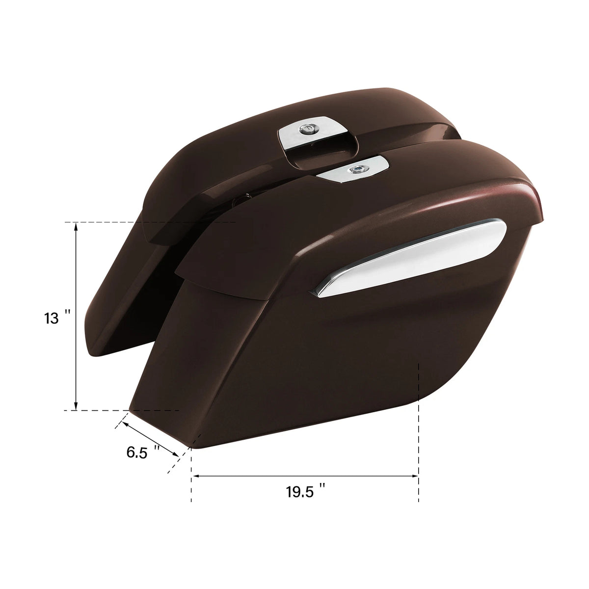 Dark Walnut Hard Saddlebags Fit For Indian 2019-2025 Chieftain Dark Horse