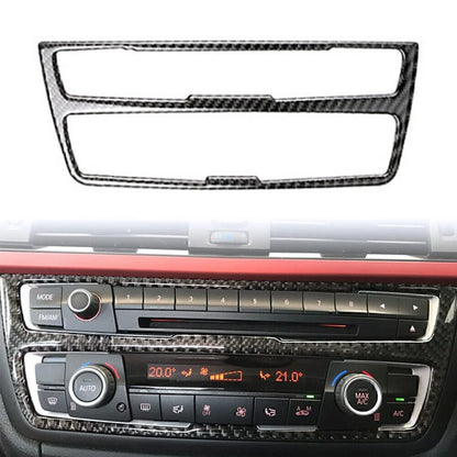 Air Condition Media Control Panel Trims For BMW 3 4 Series F30 F33 Carbon Fiber