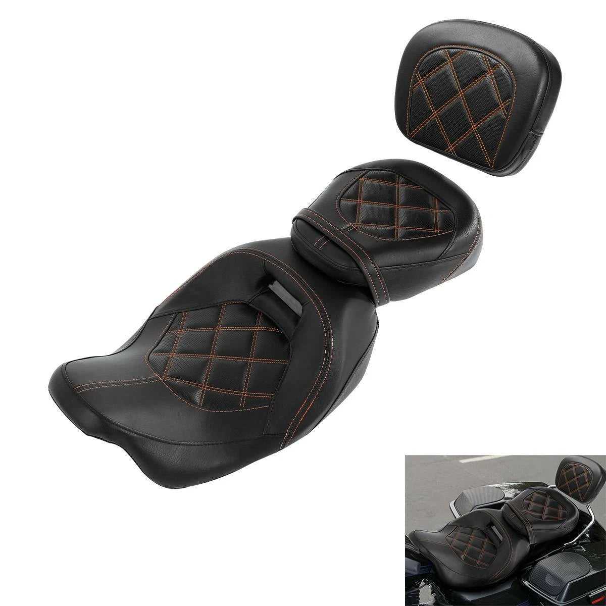 Driver Passenger Seat & Pad Fit For Harley Electra Road Glide King 2009-2023 22