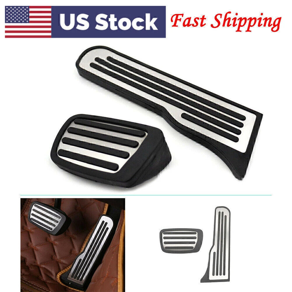 Foot Gas Brake Pedals Cover Kit For Chevrolet Camaro 2016-UP Car 2PCS USA