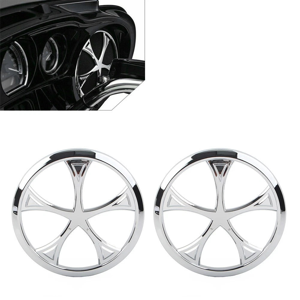 Front Speaker Grill Trim Cover Fit Harley Trike Tri Glide Ultra Classic 2014-22