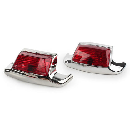 Fender Tip Light Front & Rear For Harley Davidson FLHT FLT FLHS FLHR Red Lens US