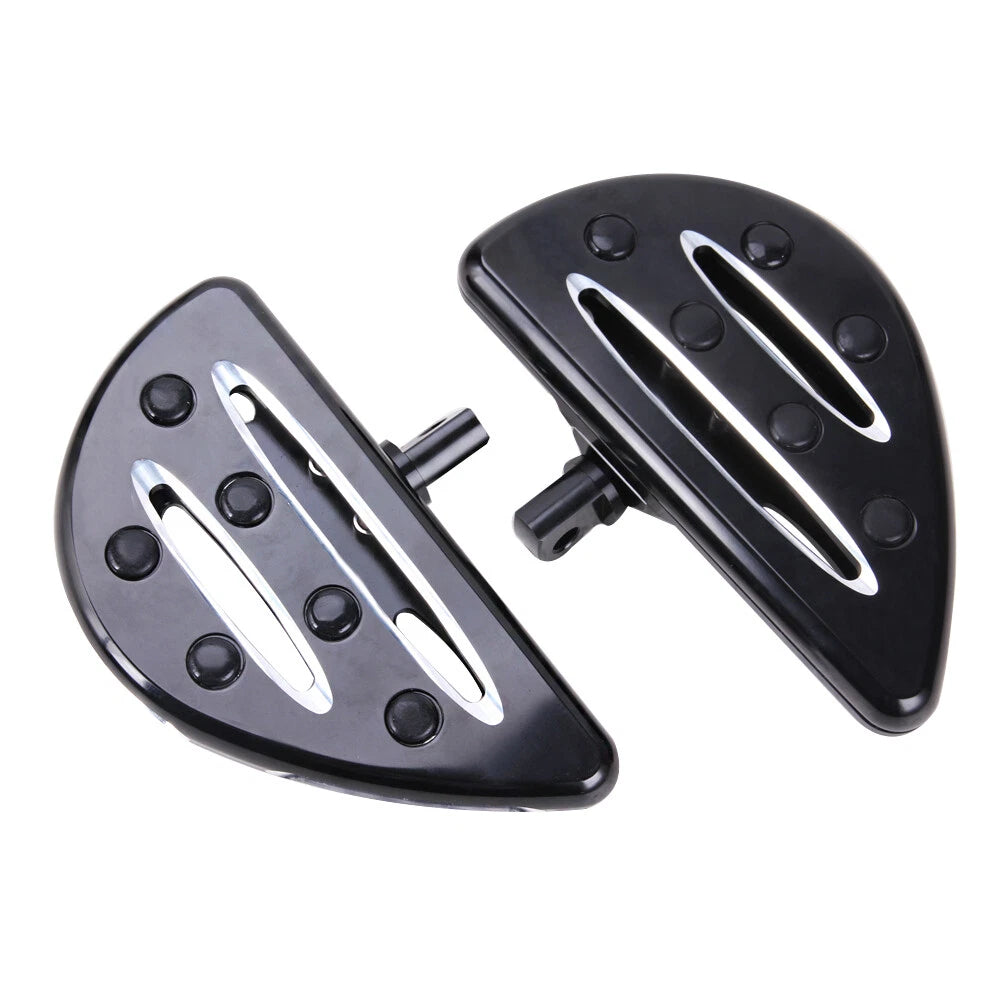 Rear Black Shallow Cut Passenger Floorboards For Harley Touring FLHX FLHR Dyna