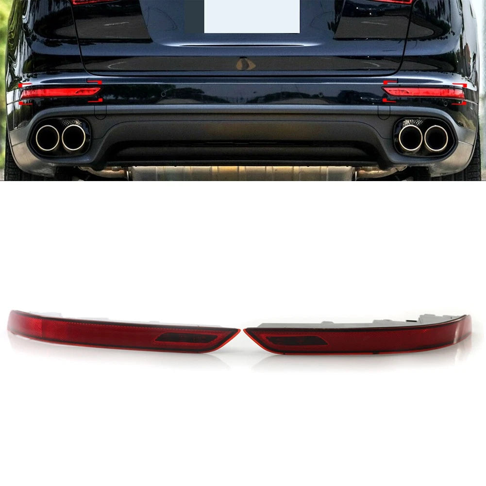 1 Pair Of Rear Bumper Fog Light Reflector Fit For Porsche Cayenne 2015-2017