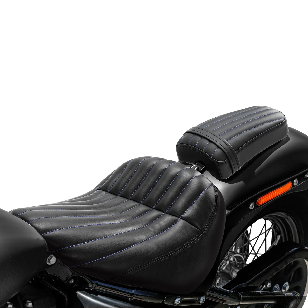 Rider Driver & Passenger Seats Fit For Harley Softail Street Bob 2018-2024 Black
