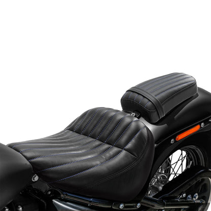 Rider Driver & Passenger Seats Fit For Harley Softail Street Bob 2018-2024 Black