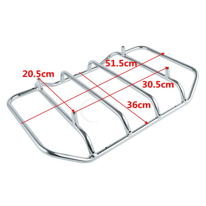 King Trunk Backrest Pad Mount Fit For Harley Touring Glide 2014-Up