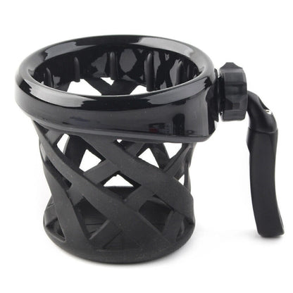 Motorcycle Handlebar Black Cup Holder Drink W/Mesh Basket Universal For Harley