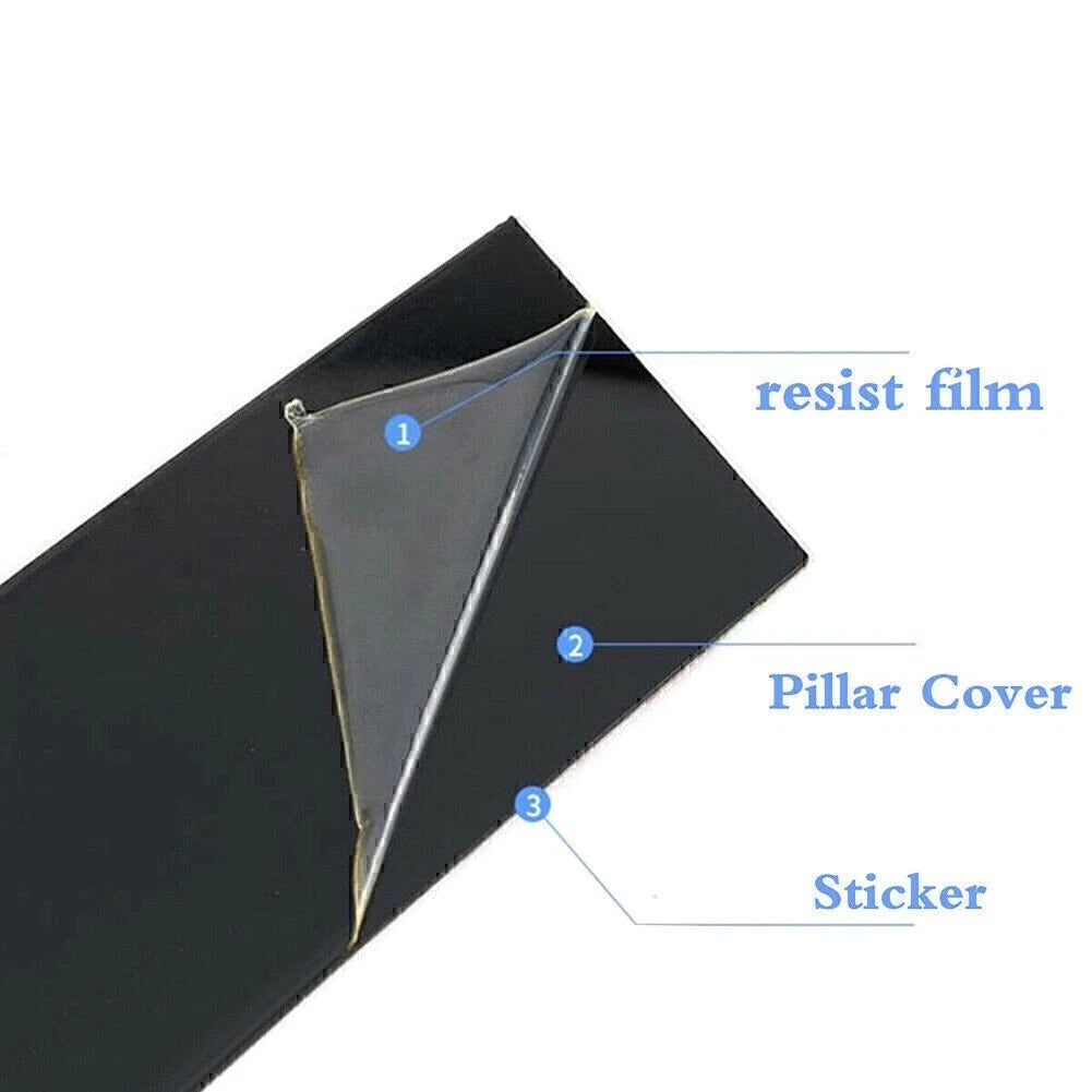 Door Trim Pillar Posts Cover Glossy Black FIT FOR VW Jetta 2019-2021 (6 Pcs/Set)