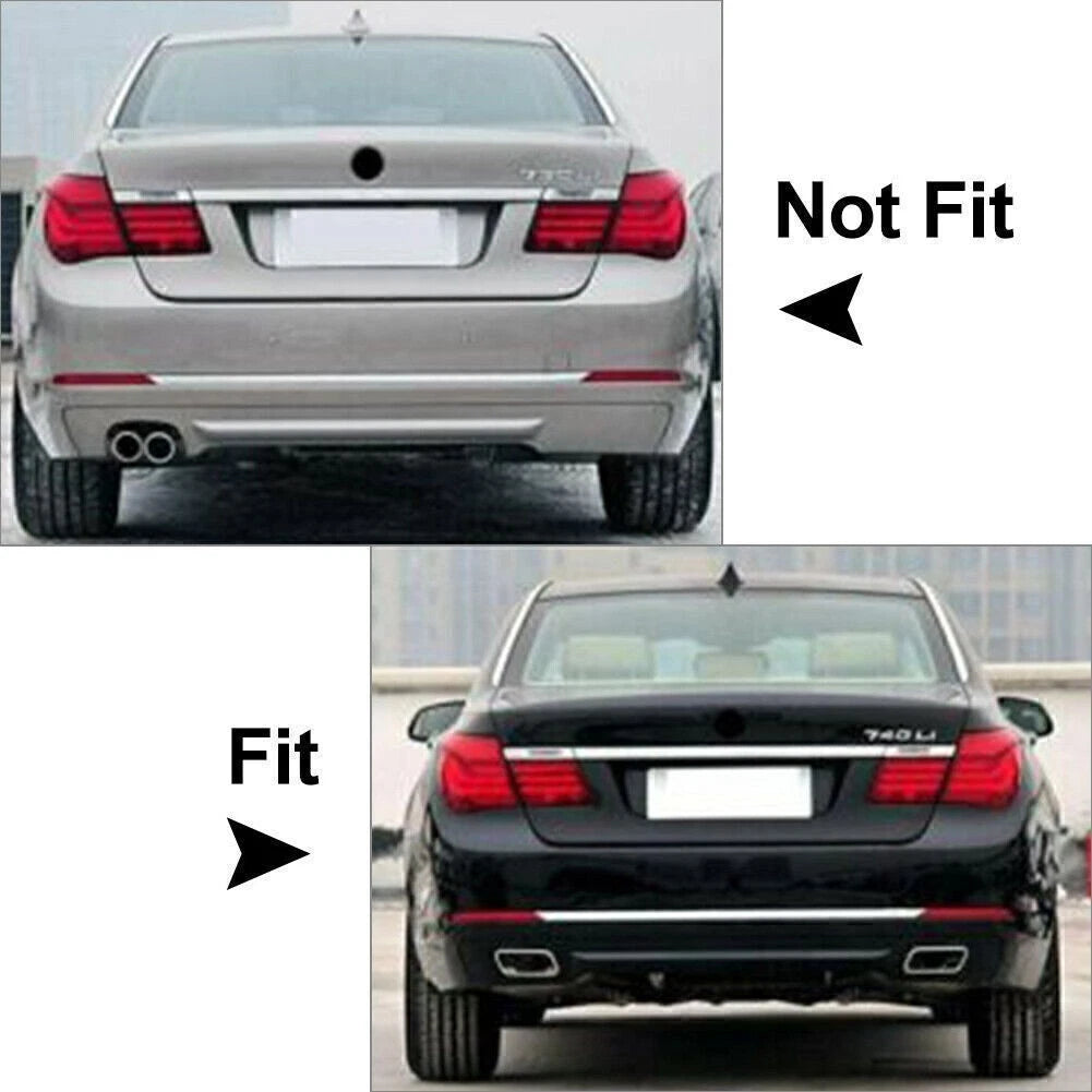 Black Tail Muffler Exhaust Pipe Output Cover Trim For BMW F01 7 Series 2009-2014