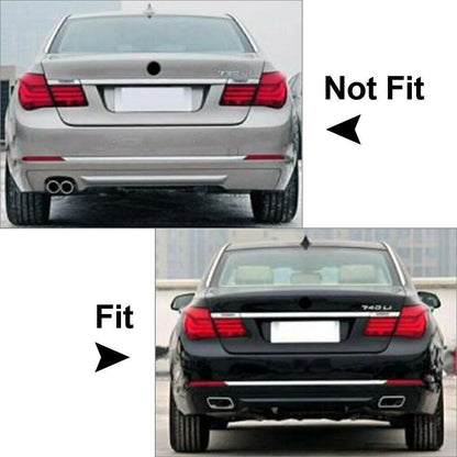 Black Tail Muffler Exhaust Pipe Output Cover Trim For BMW F01 7 Series 2009-2014