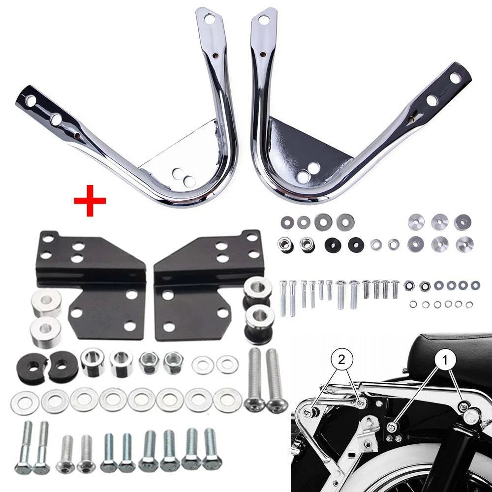 Quick Docking For Harley Detachable Sissy Bar Pak Tour Mount Rack Touring 97-08